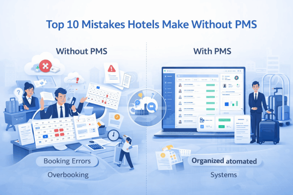 Top 10 Mistakes Hotels Make Without PMS