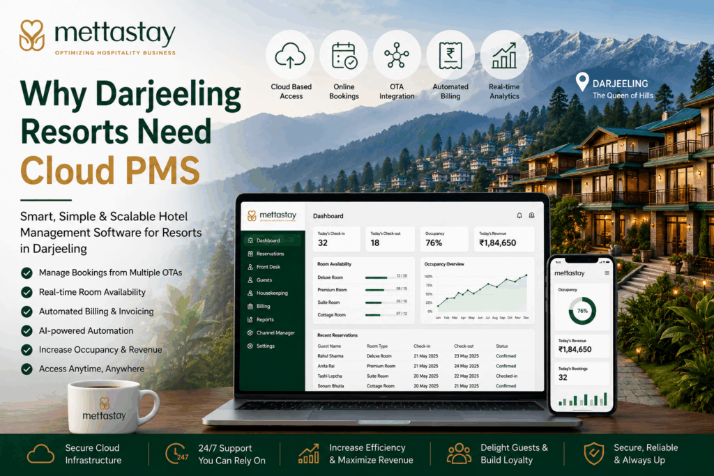 Cloud-based hotel management for Darjeeling resorts